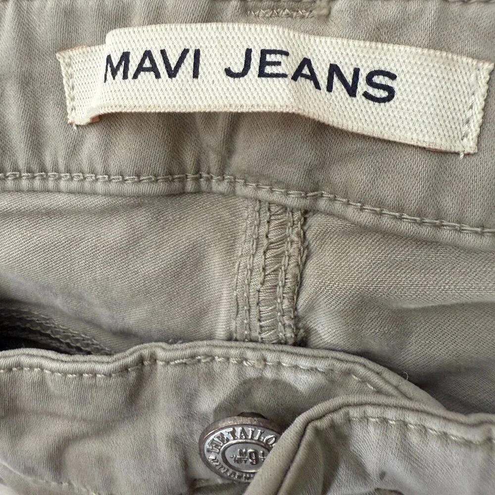 Mavi Matt Relaxed Straight Leg Twill Pants Mens 36x30 Khaki Casual Trousers